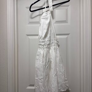 White Halter Dress
